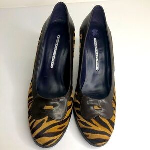 Donald J Pliner Animal Print Wedge‎ Loafers